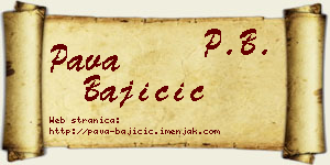 Pava Bajičić vizit kartica